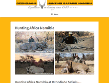 Tablet Screenshot of namibiahuntingsafaris.com